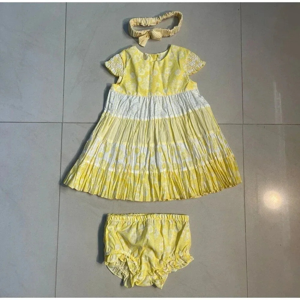 Yellow Dress Set For Girls